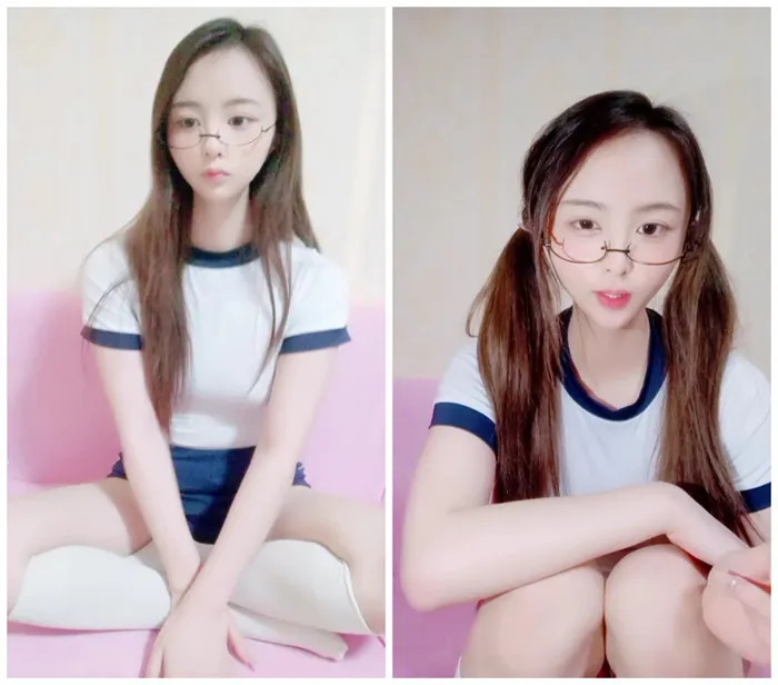 Round-Faced Sweet Young Girl: Pale Skin, Pouty Lips, and Sensual Rear View