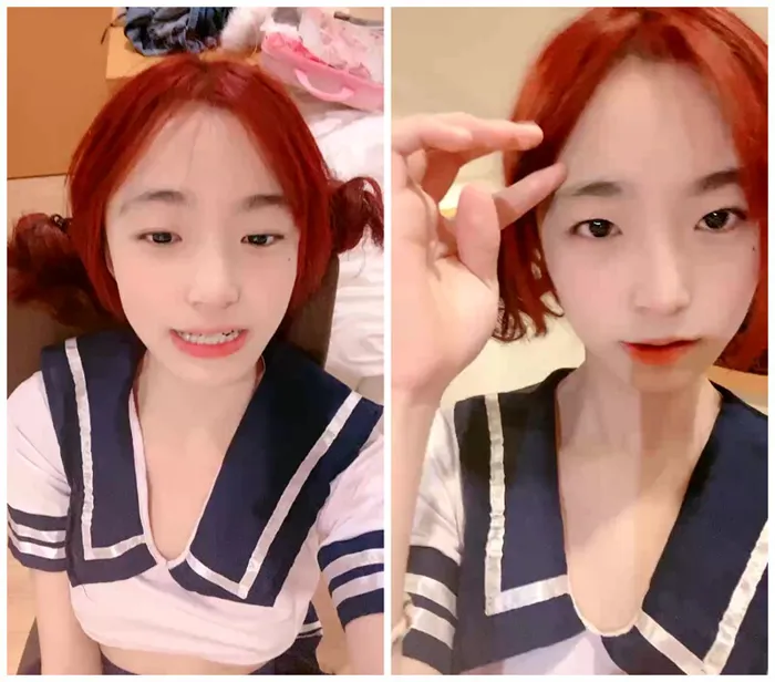 College Girl in School Uniform: Red Hair, Cuteness Meets Spice!