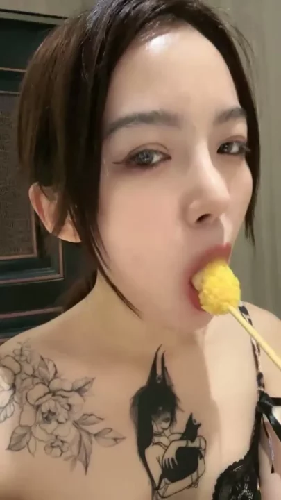 Chinese Solo Masturbation with Toys — Tattooed Beauty in Lingerie