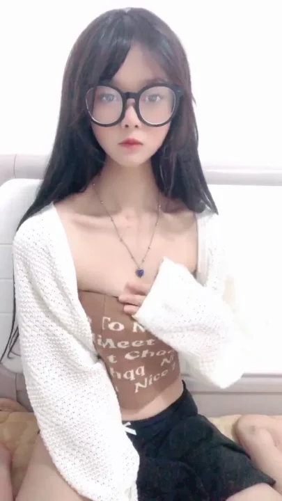 Amateur Japanese Solo Masturbation — Glasses Girl in Lingerie