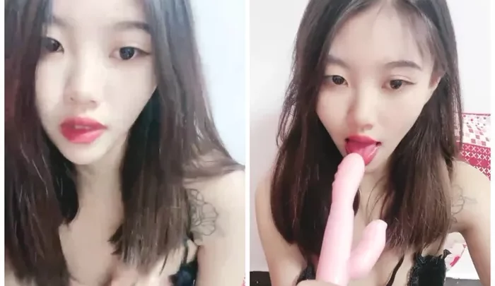 Chinesischer Livestream-Solo — Asiatische Schönheit spielt mit Vibrator in Dessous