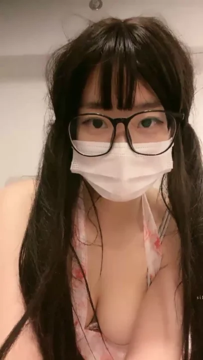Screenshot 4 from Amateur Japanese POV Masturbation — Glasses Twin-Tail Slut in Lingerie
