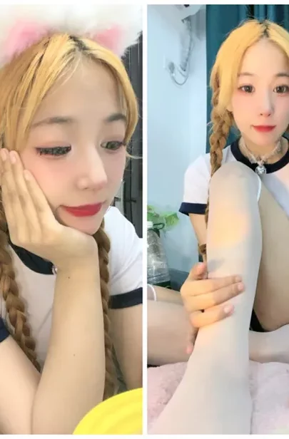 Screenshot 17 from Amadora Japonesa Se Masturbando com Lingerie — Beleza Pequena de Meias Brancas e Orelhas de Gato
