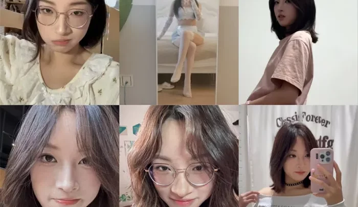 亚洲业余自拍和第一视角 — 宿舍镜前的自然小清新女孩