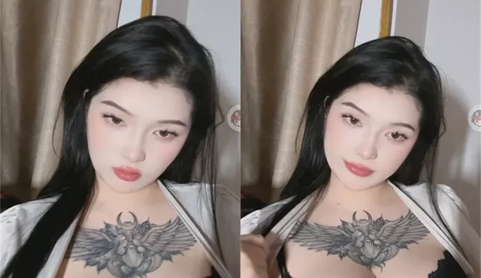 Screenshot 1 from Asian Face Shown Amateur — Curvy Liu Menghan Flashes Tattoo and Big Tits