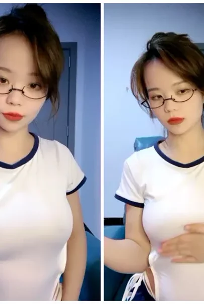 Screenshot 17 aus Asiatische Dessous-POV Masturbation — Petite Schönheit mit weißen Strümpfen und Augenbinde