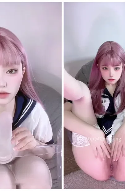 Screenshot 17 aus Asiatischer Livestream geleakt — Petite Schulmädchen im Uniform-POV mit Spielzeugen