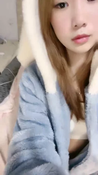 Screenshot 5 from Asian Solo Masturbation — Petite Small-Tits Beauty in Blue Robe