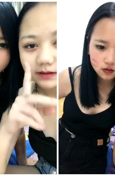 Screenshot 17 aus Chinesisches Amateur-Duo in Dessous — Gesicht gezeigt mit Vibrator-Spiel
