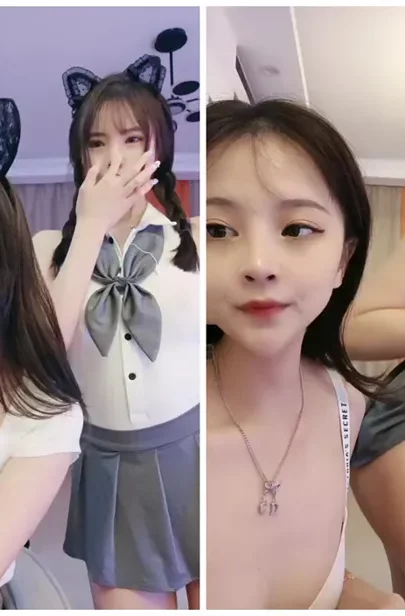 Screenshot 17 from 중국 아마추어 레즈비언 커플 — 토끼귀와 교복으로 느끼는 은밀한 정사