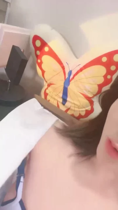 Screenshot 2 from Chinese Amateur POV Masturbation — Lingerie and Glass Dildo Solo Scene