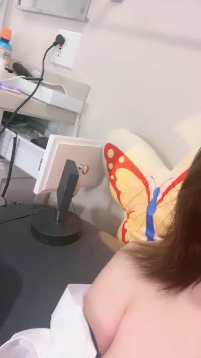 Screenshot 1 from Chinese Amateur POV Masturbation — Lingerie and Glass Dildo Solo Scene