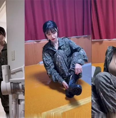 Screenshot 17 aus Chinesische Amateur-POV — Petite Schönheit in Militäruniform bekommt Creampie