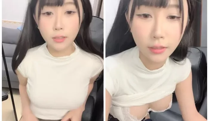 中国アマチュアPOV — 清楚系美女がランジェリー姿でディルドオナニーで潮吹き のスクリーンショット 1