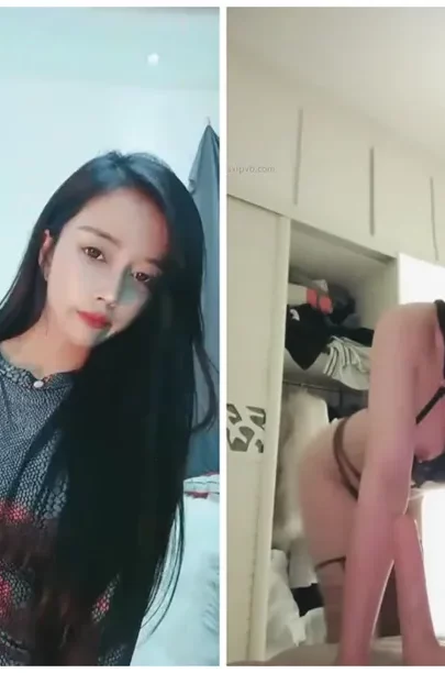 Screenshot 17 from Chinoise amateur POV — Petite lingerie masturbation avec gode et bas résille
