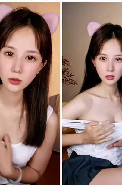 Screenshot 33 from Chinese Amateur Solo Masturbation — Petite Beauty with Cat Ears on Cam