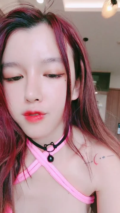 Screenshot 1 from Chinese Amateur Solo Masturbation — Pink Lingerie Livestream with Shaved Pussy