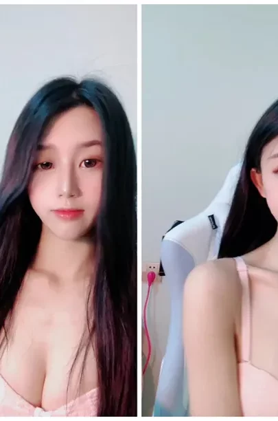 Screenshot 25 from Chinese Amateur Solo Masturbation — Qi Qi in Pink Lingerie and Fishnets