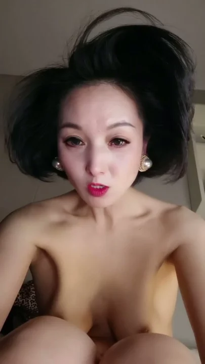 Screenshot 25 from Chinese Amateur Solo Masturbation — Tingting in Red Robe and Stockings