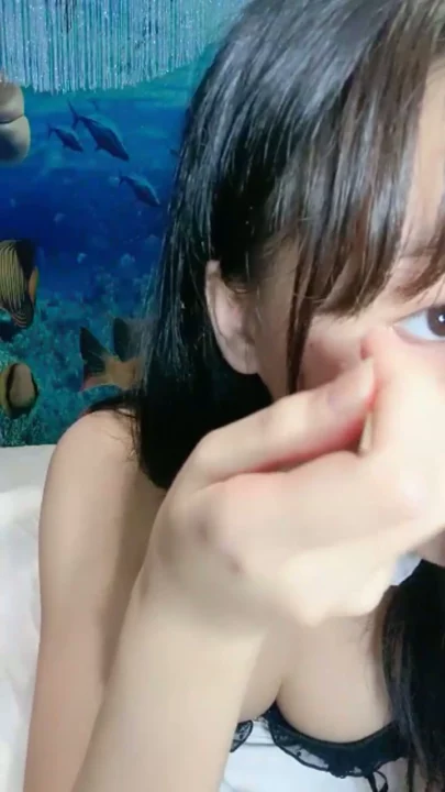 Screenshot 7 from Chinese Amateur Solo Masturbation — White Choker and Pink Dildo in Blue Room