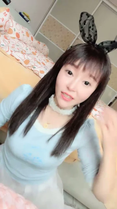 Screenshot 8 from Cewek Amatir China Main Solo — Cosplay Telinga Kelinci dan Lingerie Seksi