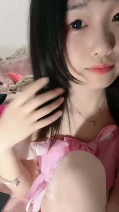 Screenshot 19 from Chinese Amateur Solo — Yuyu in Pink Lingerie and Fuzzy Cardigan