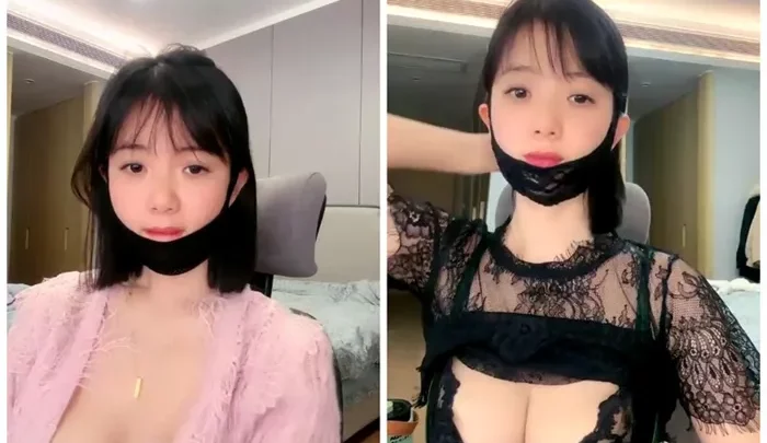 Streaming en direct : Déesse aux seins G-cup Liv s'excite toute seule — Vue à la première personne d'une chatte doigtée en lingerie