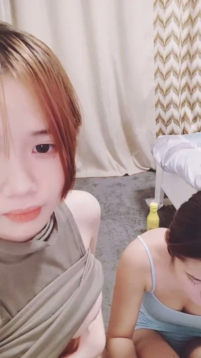 Screenshot 9 from Chinese Lesbian POV — Lele and Friend Scissoring with Dildo in Bedroom