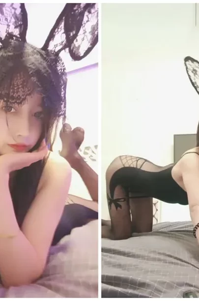 Screenshot 17 from Siarang Amatir Cina — Genit Pakai Lingerie Telinga Kelinci, Wajah Kelihatan