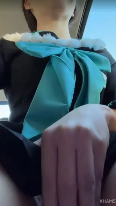 Screenshot 9 from Chinese Livestream Slut Fingers Wet Pussy with Dildo — Petite Beauty in Stockings