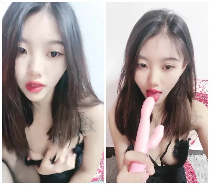 Chinese POV Amateur — Yuyu Fucks Herself with Pink Dildo in Lingerie