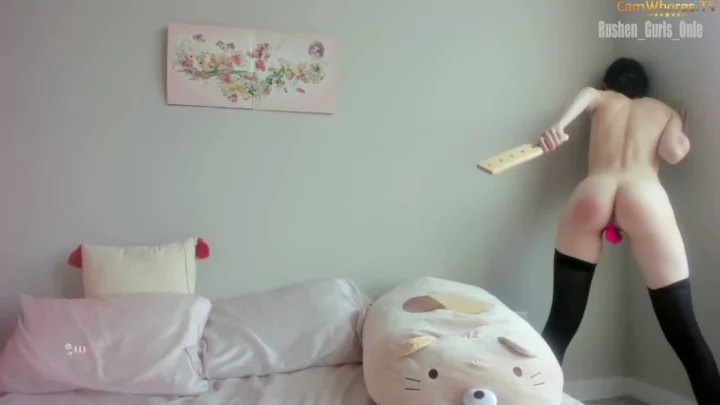 Screenshot 12 from Chinese Solo Masturbation — Petite Beauty with Dildo in Lingerie