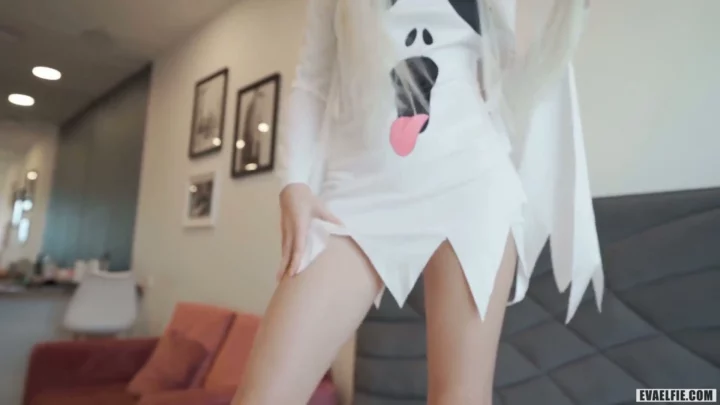 Screenshot 1 from European Amateur POV Uncensored — Platinum Blonde in White Shirt and Black Underwear