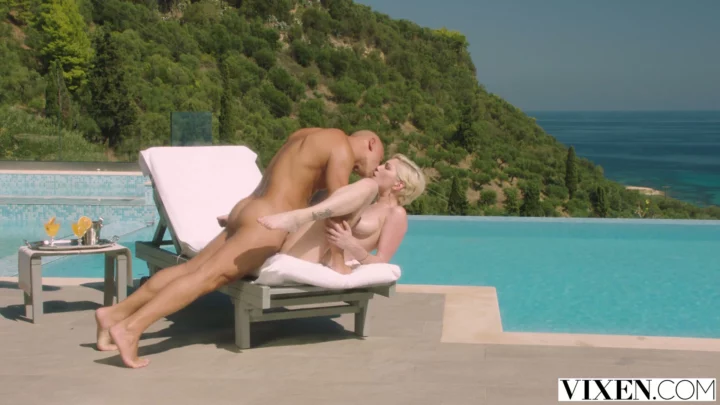 Screenshot 7 from European Beauty Outdoor POV — Lingerie and Poolside Masturbation Scene