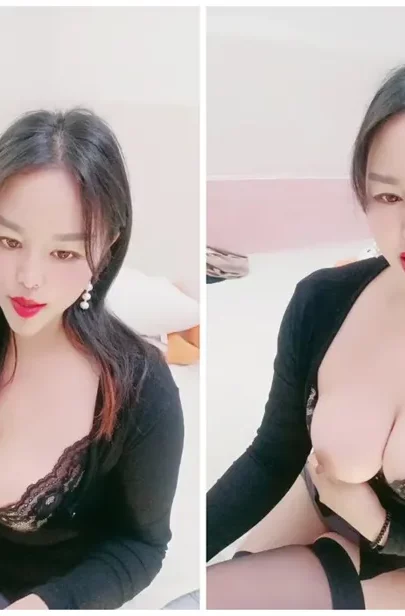 Screenshot 17 from FC2-PPV Amateur POV Creampie — Busty Asian Babe in Black Stockings and Lingerie