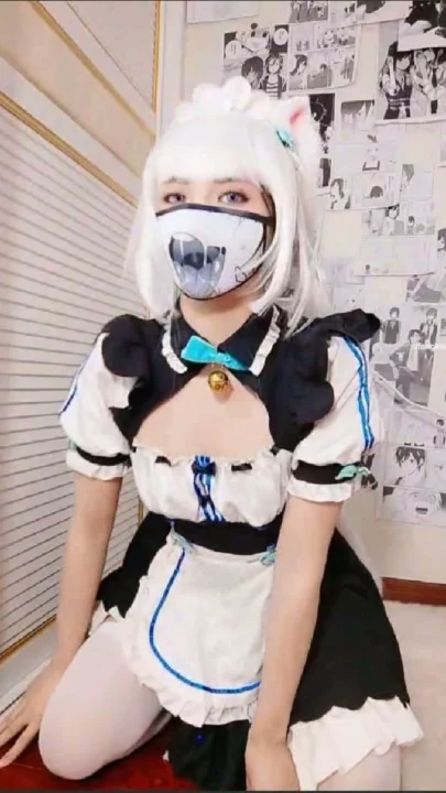 Screenshot 15 aus FC2 PPV Amateur POV Creampie — Kleine Maid in Strümpfen und Maske [FC2-PPV-51632]