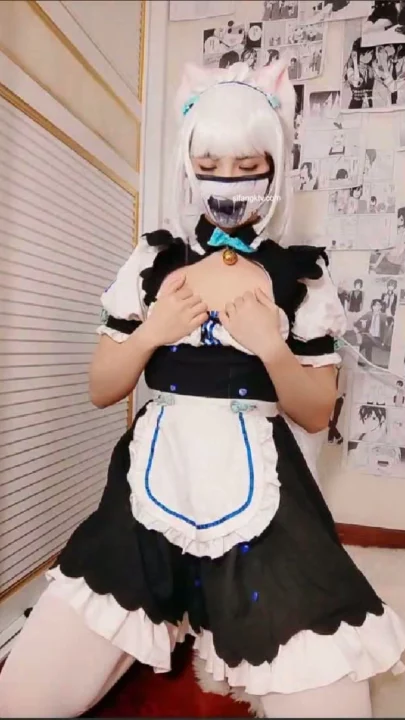 Screenshot 16 aus FC2 PPV Amateur POV Creampie — Kleine Maid in Strümpfen und Maske [FC2-PPV-51632]