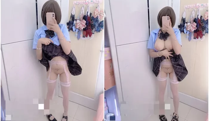 Screenshot 2 from 日本女同性恋视角 — 大奶校服女学生和女仆在床上喷射