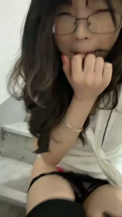 Screenshot 14 from Japanese Masturbation Solo — Glasses Meimei Mingming in Black Stockings