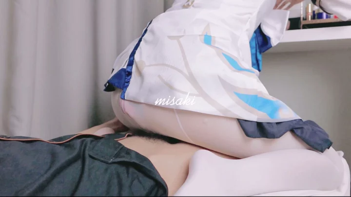 Screenshot 16 from Japanese POV Creampie — Blonde Schoolgirl Cosplay with Face Shown