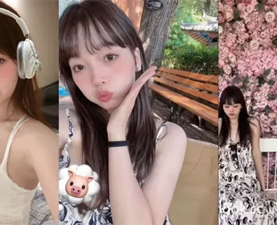 Screenshot 17 from Amadora Magra com Rosto Visível em Lingerie e Vestido Floral — Gozo Interno Japonês