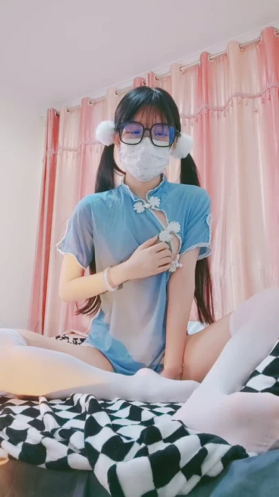 Screenshot 1 from Japanese POV Creampie — Twintails, Glasses, White Stockings and Shaved Pussy