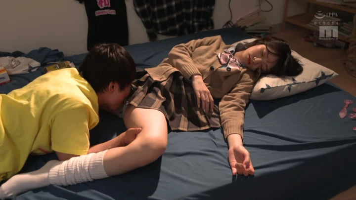Screenshot 13 from Japanese POV Creampie — Xinyi Schoolgirl Uniform Casting in Bedroom
