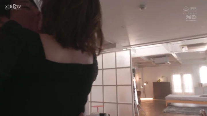 Screenshot 1 from Japanese POV Interracial Threesome — Busty Wife Fucks Hard in Lingerie and Shower [X18r]