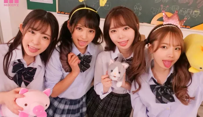 Screenshot 17 from Japanese POV Schoolgirl Threesome — Classroom Group Sex with Face Shown