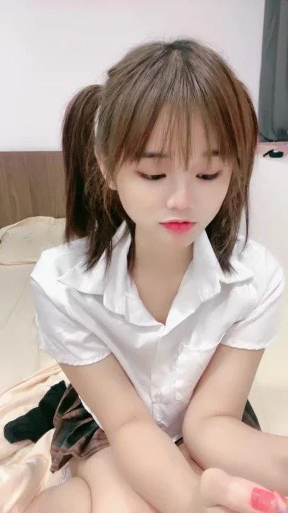 Screenshot 6 from Japanese POV Schoolgirl Uniform — Masturbation and Creampie with Dildo