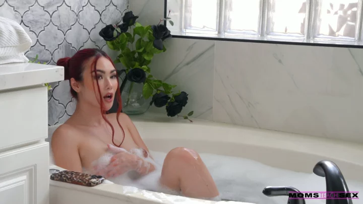 Screenshot 3 from Japanese POV Uncensored — Stepmom Creampie and Deepthroat in Bathroom [Nubiles PORN]