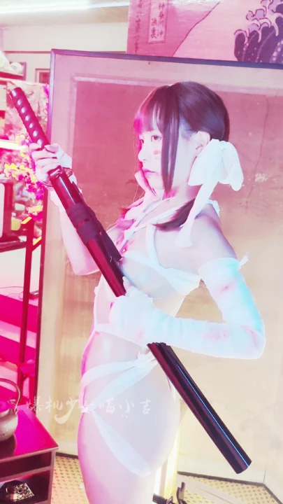 Screenshot 13 from Japanese POV Uncensored — Xixi in Rope Bondage and Katana Pose