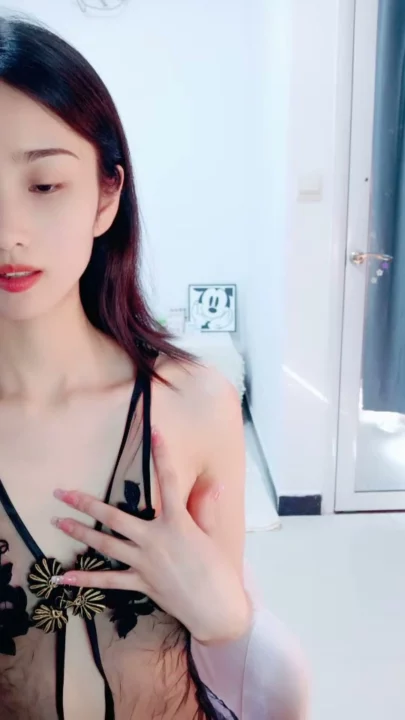 Screenshot 4 from Japanese Solo Lingerie Tease — Natural B-Cup in Sheer Black Lace