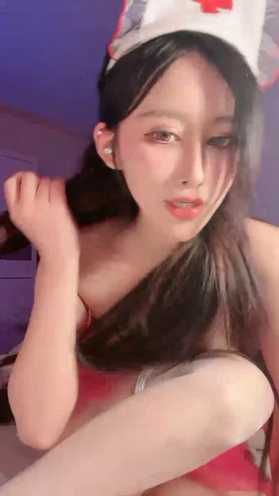 Screenshot 16 from Nana Japanese Solo Masturbation — Nurse Cosplay with White Fishnet Stockings